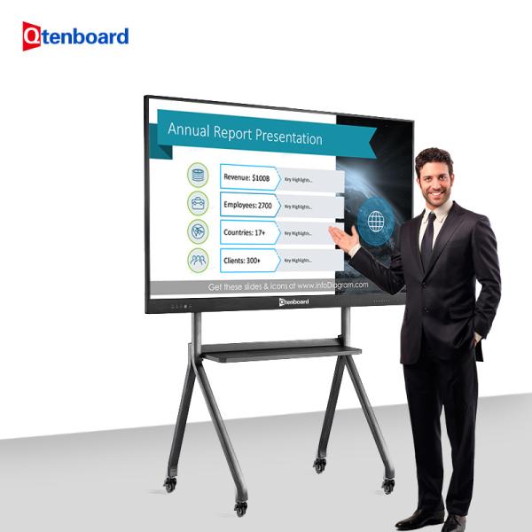 Buy cheap Qtenboard Wall-Mount 4K Original A+ 40-Point Touch Smart Board Whiteboard from wholesalers