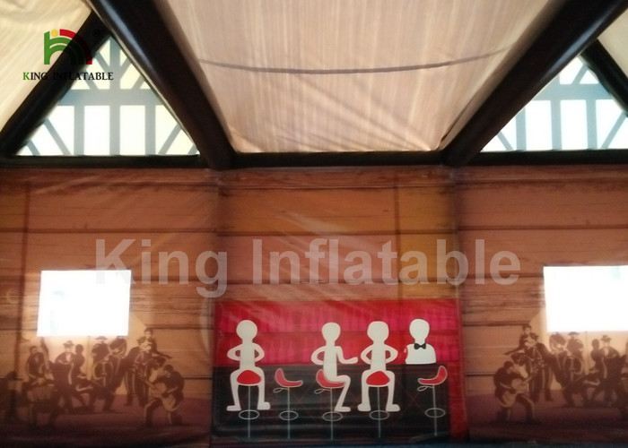 Outdoor Pub Cabin 8 X 6m Airtight Inflatable Event Tent With Digital Printing