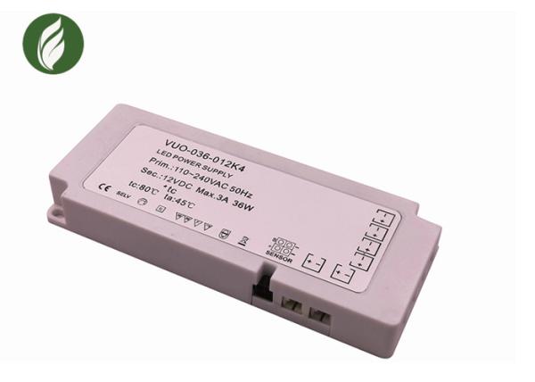 Lightweight Slim 240V To 12V LED Driver , 36W 12V Under Cabinet Lighting