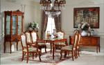 7Pcs Kitchen Simple Luxury Wood Dining Room Sets Commercial ISO 9001