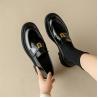 Buy cheap Fashion Black Flat Loafer Shoes With Heels Height 4CM from wholesalers