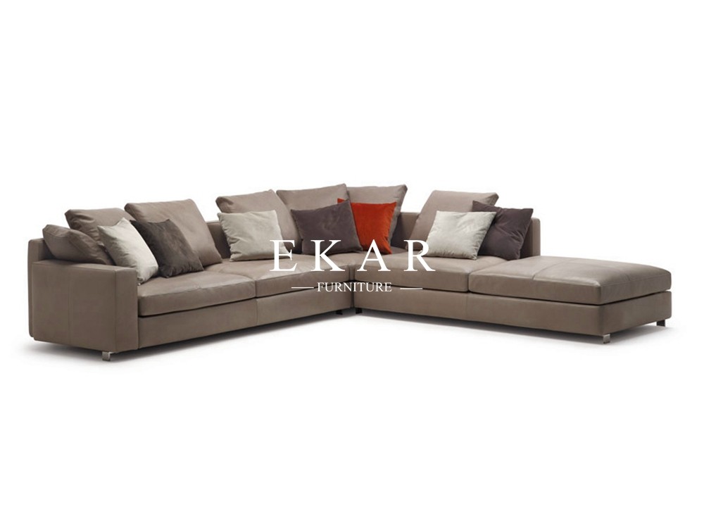 Modern Simple Design Metal Velvet Stainless Steel Set Fabric Sofa