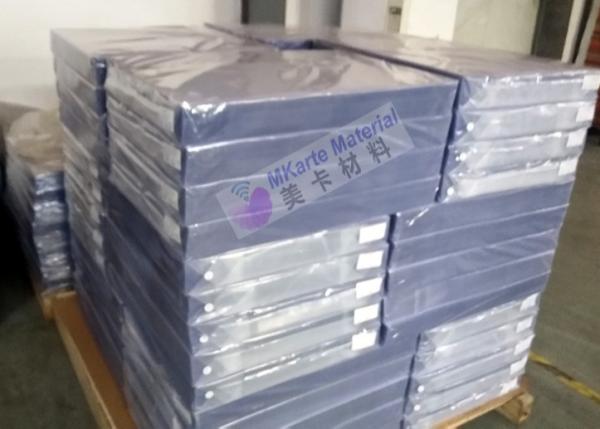 Buy cheap Transparent Glossy 1.0mm Bank Card PVC Coated Overlay from wholesalers