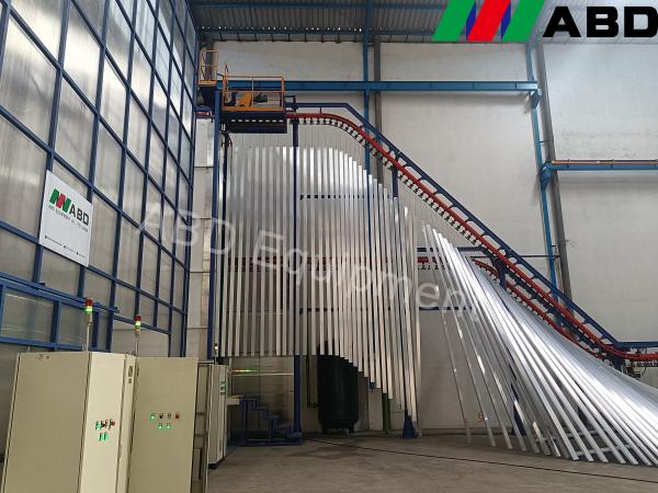 Buy cheap PLC Powder Coating Plant Powder Painting Line For 6m Steel Pipe from wholesalers
