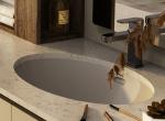 Round Ceramic Wash Basin Bathroom Cabinet Bathroom Mirror Cabinet