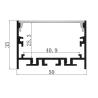 Buy cheap 6063 T5 Suspended LED Profile 50*35mm Kitchen Aluminium LED Strip Housing from wholesalers