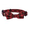 Buy cheap Butterfly Knot Dog Walking Collars , Cute Dog Collars Plaid Fashionable Weatherproof from wholesalers