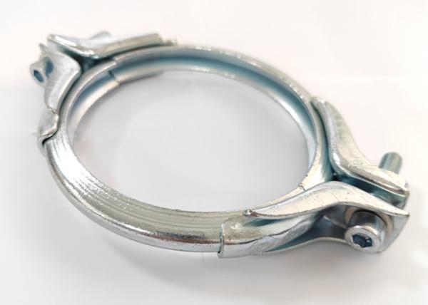 Buy cheap 100mm Galvanized Steel Clamps Heavy Duty Double Bolt 2mm For Pneumatic Conveying from wholesalers