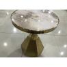 Buy cheap Anti Collision 60cm Stainless Steel Marble Coffee Table from wholesalers