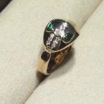 brand jewelry gold ring with diamond ring 18kt gold with white gold or yellow
