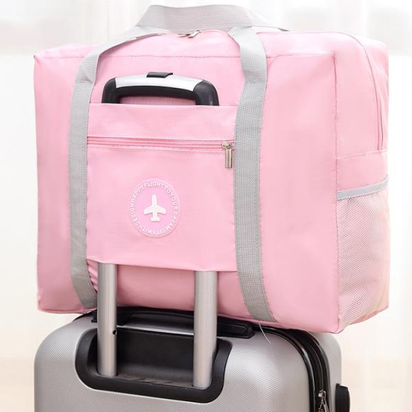 Buy cheap Pink Trolley Zip Up PVC Waterproof Cosmetic Bag Pouch With Handle from wholesalers