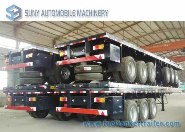 Buy cheap 3 Axles 40 Feet Container Flatbed Semi Trailer , Load 50 Ton from wholesalers