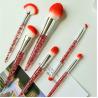 Buy cheap Plastic Handle Vegan Powder Fan Brush , Transparent Glitter Luxury Makeup Brush Kits from wholesalers