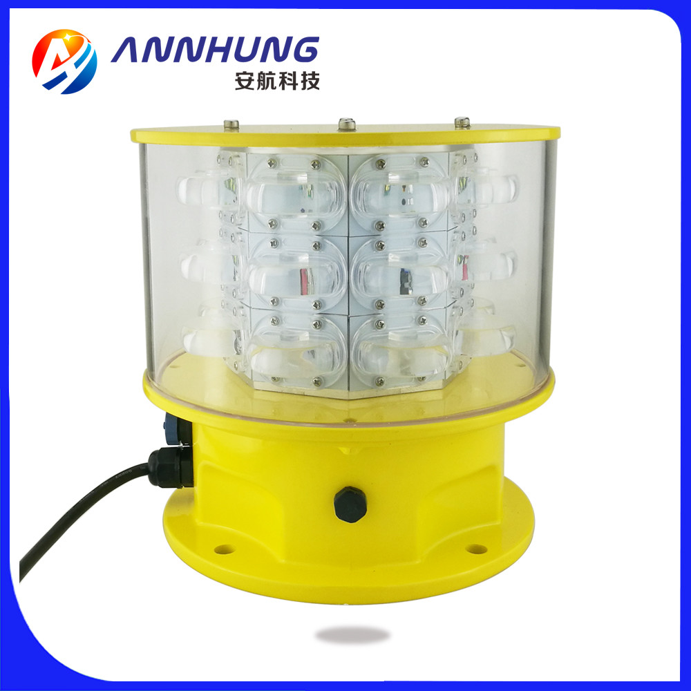 FAA Type A Solar Aviation Obstruction Light LED Mono Crystalline Silicon White Color