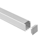 Silver Aluminum LED Strip Light Profile 26*26mm Suspended Mounted