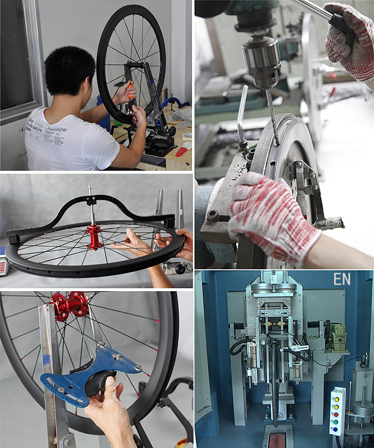 Light Electric Bike Parts 700c 60mm Carbon Road Bike Rim