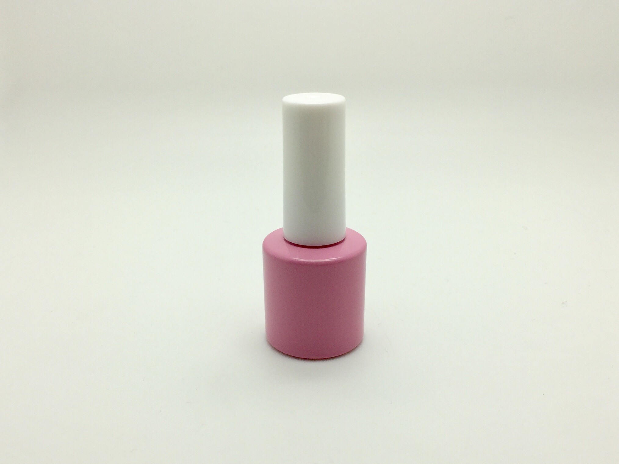 pink powder coating gel polish bottle thick tough coating 10ml round straight gel polish bottle nail polish packaging