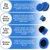 Buy cheap 6 Pcs Blue Power Scrubber 0.6 kg Drill Cleaning Brush For Bathroom Shower Grout from wholesalers