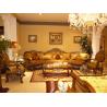 Buy cheap 3 Seater Wooden Luxury Sofa Set High Resilience Elastic French Baroque Couch ISO9001 from wholesalers