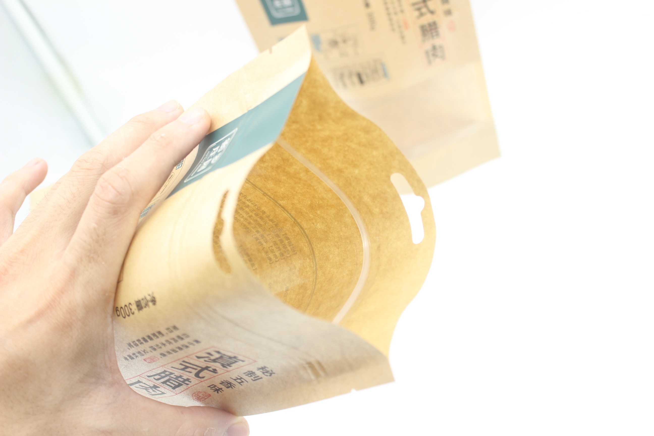 100g 500g 1000g Kraft Paper ziplockk Bags Recyclable SGS FDA Certified