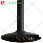 Indoor Home Wood Charcoal Ceiling Suspended Fireplace Black color