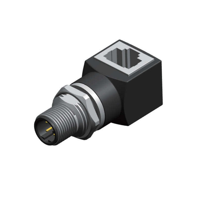 Customized Waterproof A Code Color 4 Pin Male Female M12 To RJ45 Adapter Ethernet For Connector