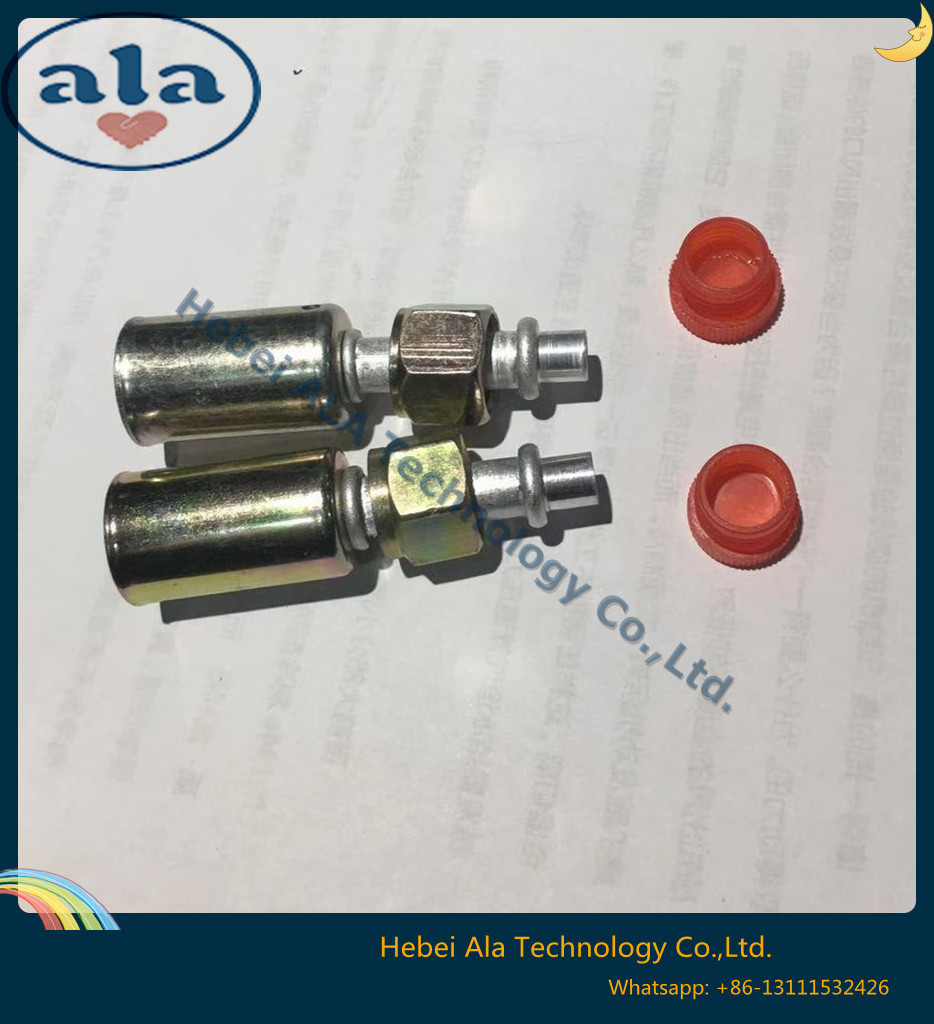 #6 #8 #10 #12 Al joint with iron jacket A/C Fittings 180 Degree A/C fitting O-Ring Female AC Hose connector