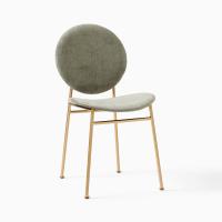 Buy cheap Turquoise Velvet Chairs Dining Round Dinette Sets With Gold Steel Legs product