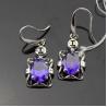 Buy cheap Fine Jewelry Rose Gold Plated Oval Pink Cubic Zirconia Dangle Earrings (PSJ06035) from wholesalers