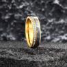 Buy cheap Cubic Zirconia And Meteorite Tungsten Band Ring from wholesalers