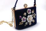 Women Evening Clutch Handbag With Paste Diamond Flower OEM ODM