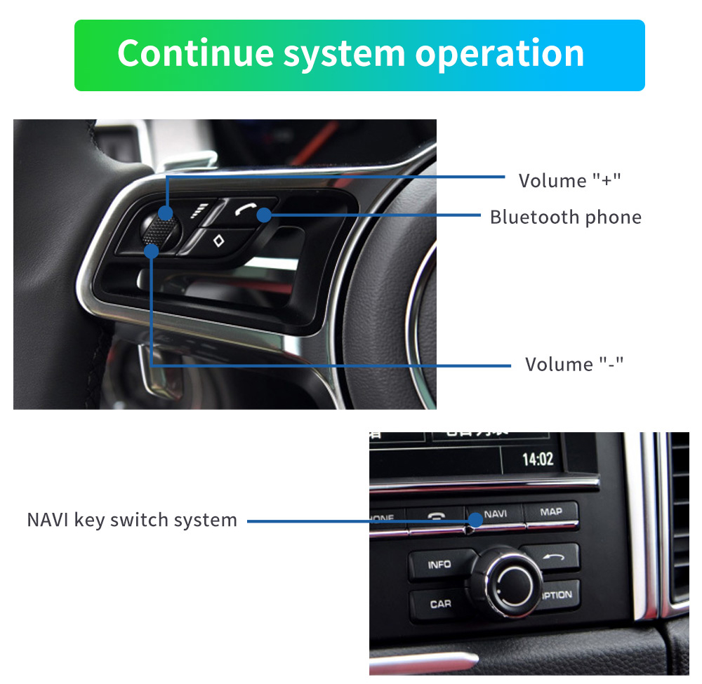 Wireless Carplay/Android Auto Interface Box For Porsche 911 Bosxter Cayman Macan Cayenne Panamera 2011-2018
