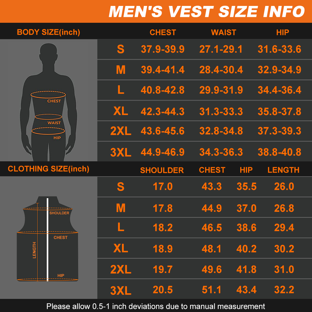 Unisex Winter 4 9 11 Zone Heating Gilet Waistcoat Thermal 3 Ajustable Temperature