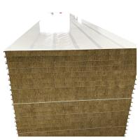 Buy cheap Fireproof Basalt Rock Wool Sandwich Panel 50mm Clean Room Roof Insulation product