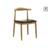 Buy cheap Cafe Wood Grain Metal Kitchen Chairs With Cushions / Armless W47 * D45 * H78 Cm from wholesalers