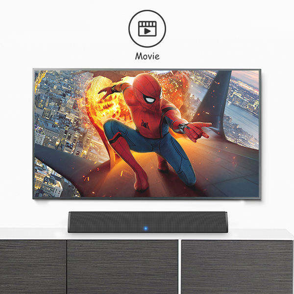 40W Plastic Meterial Bluetooth Soundbar Wall Mount For Home TV