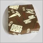 Normal Electric Bass Cast Iron Door Hinges Fixed Pin Bright Brass Color