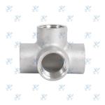 Stainless steel three-dimensional four-way elbow, high-pressure resistant three