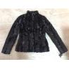 Buy cheap Girls Black Color Faux Fur Coat With Funnel Collar Zip Through TW77402 from wholesalers