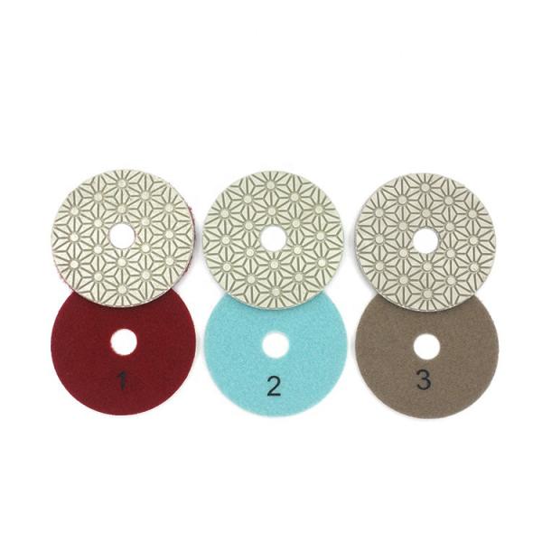 Buy cheap 4 inch 3 Steps Concrete Polishing Tools Abrasive Pad 3mm Resin Thickness from wholesalers