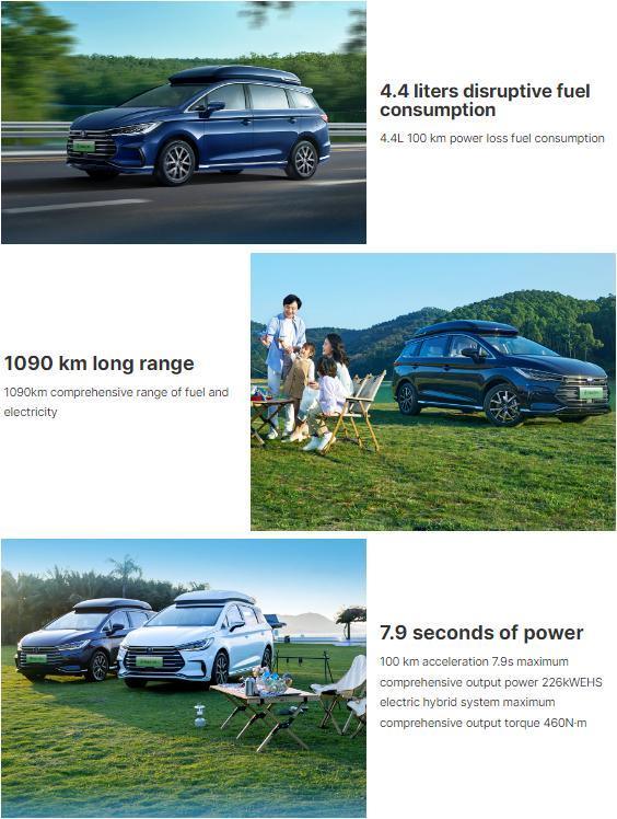 Chinese Car Hot Selling Electric Car Byd Song Max 2024 Dm-I 105km Glory MPV New Energy Plug-in Hybrid Car for Wholesale