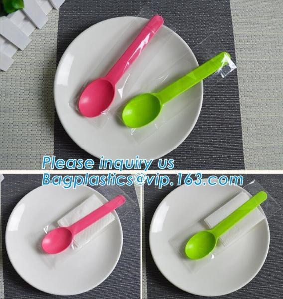 Pink Corn Starch Ice Cream Dessert Spoon,ECO-friendly Corn starch Compostable