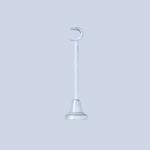 White Sliver 19mm Iron Curtain Rod Set Windows Steel Curtain Pole