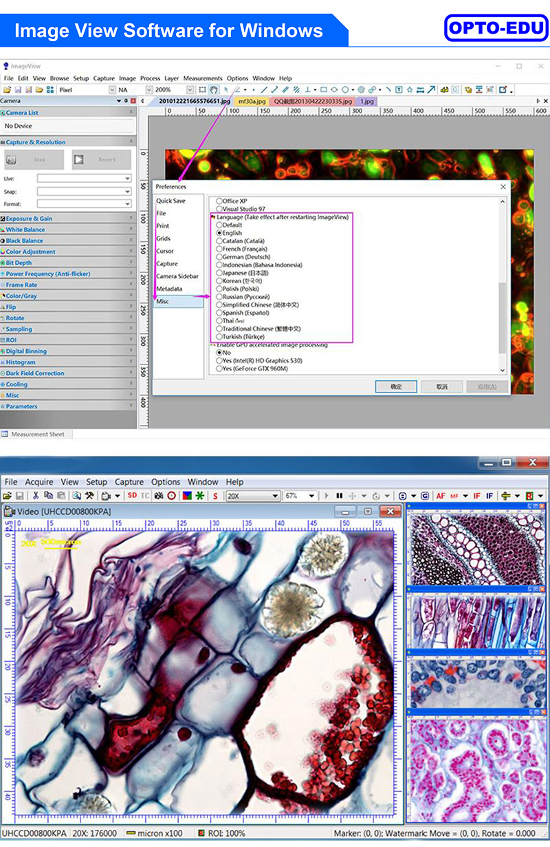 OPTO EDU A59.2208-U Usb 2.0 Cmos Digital Microscope Camera 12M