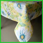 Hot selling four seasonal100% Polyester printed flower tablecloth made in BSCI