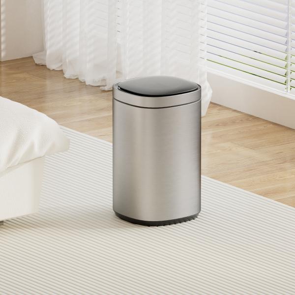 30L Satin Stainless Steel Household Smart Sensor Bin with Touchless Motion