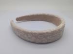 Eye-catching Pink Pleated Fabric Hairband Super Soft For Women