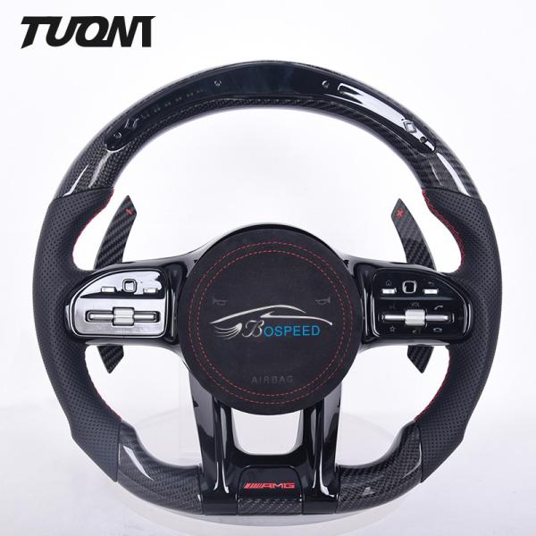Buy cheap LED Carbon Fiber Leather Mercedes Benz Steering Wheel With LED Display from wholesalers