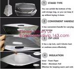 printing zipper closure 100gsm virgin non woven thermal insulation cooler bag