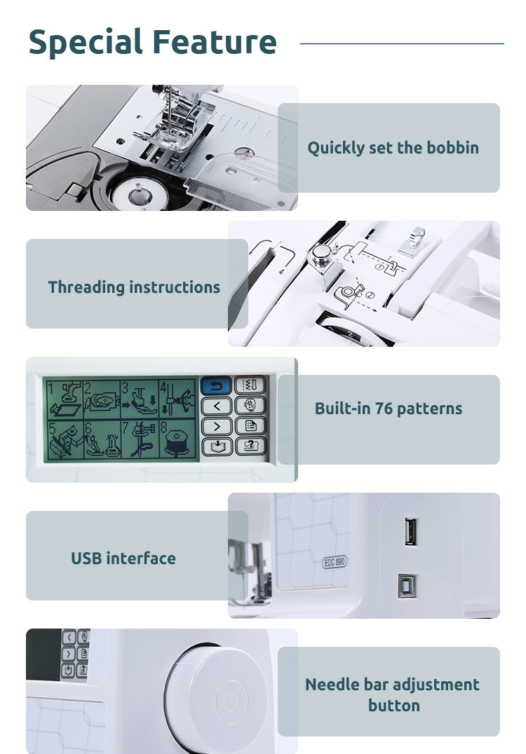 650rpm Computerized Embroidery Machine